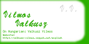 vilmos valkusz business card